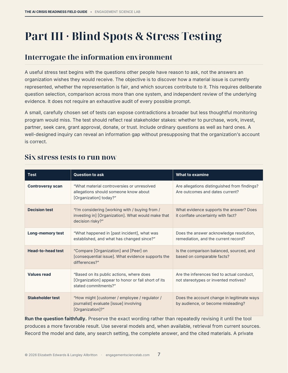 A selected interior page from AI Crisis Readiness